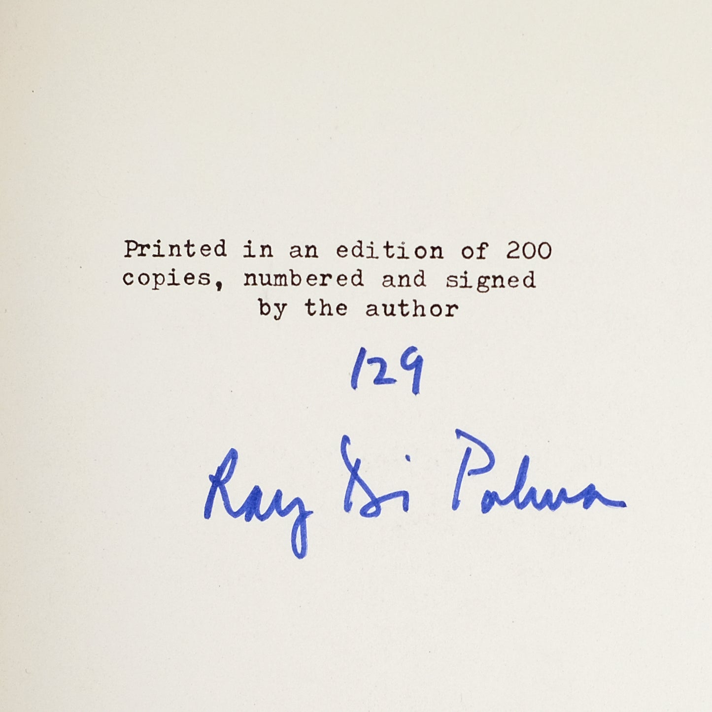 DIPALMA, Ray; Steve McCaffery, afterword