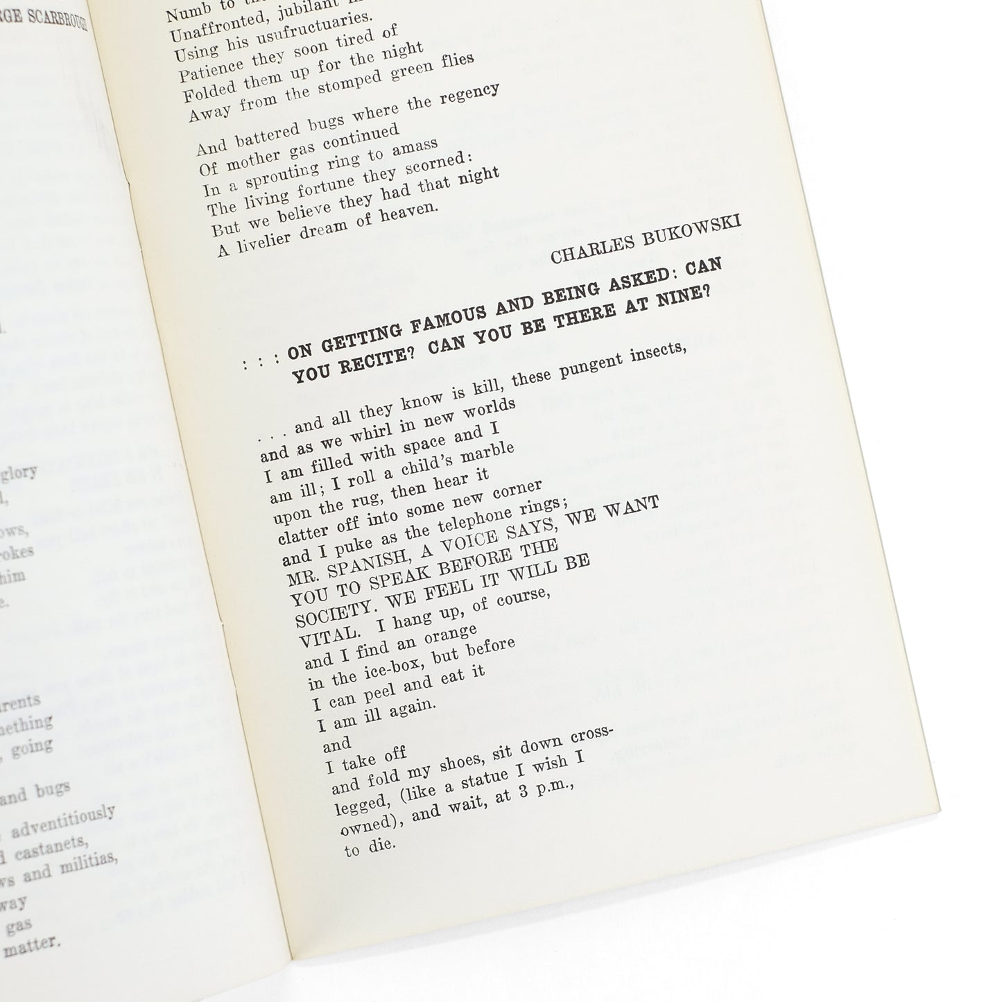 BUKOWSKI, Charles, et al.; E. V. Griffith, ed.