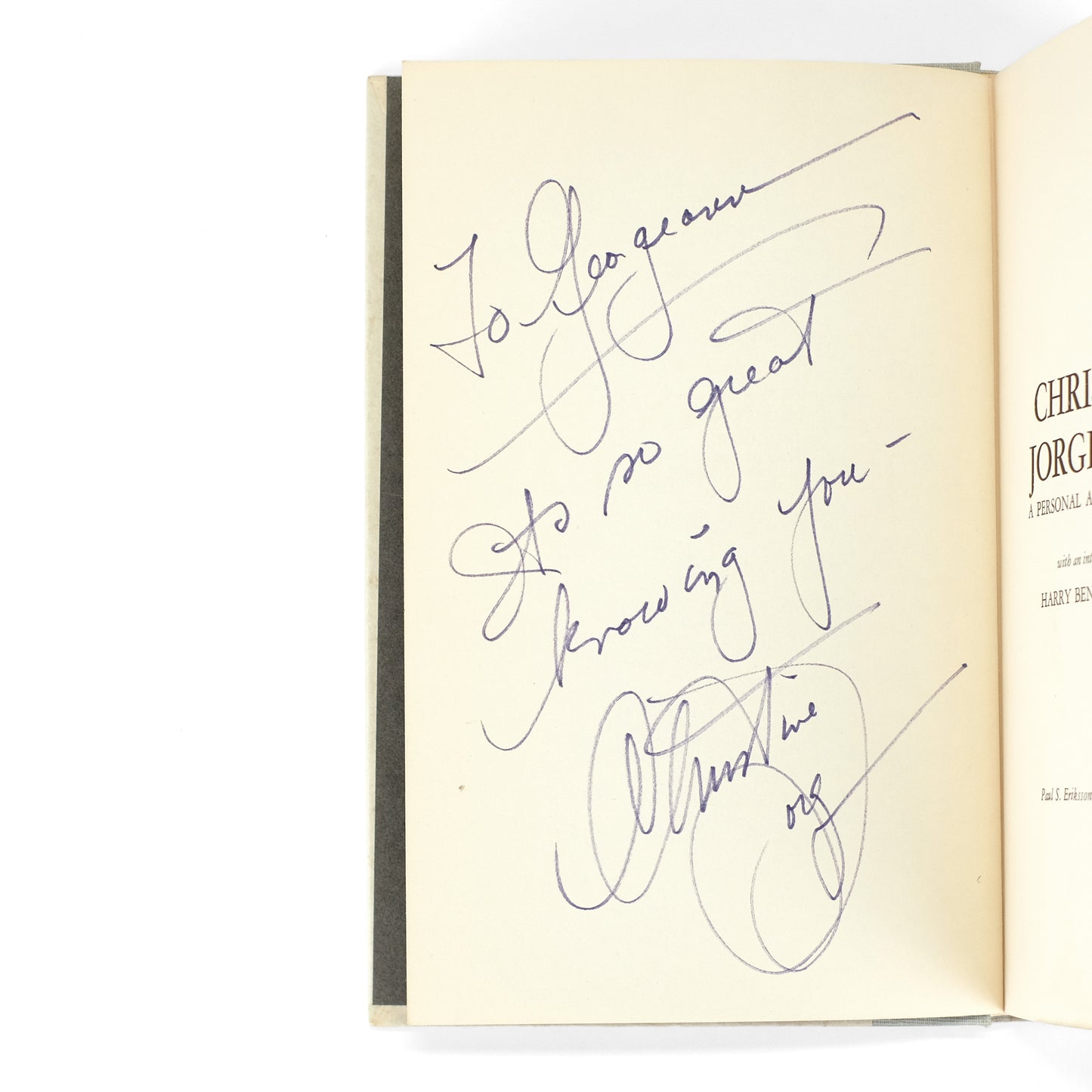 JORGENSEN, Christine; Harry Benjamin, intro.