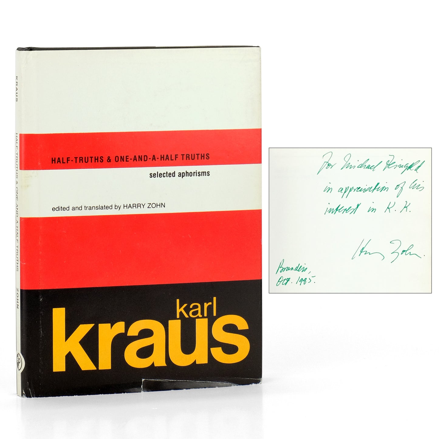KRAUS, Karl; Harry Zohn, ed.