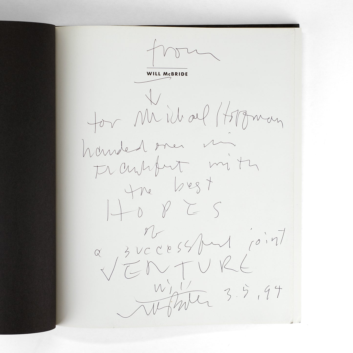 MCBRIDE, Will; Peter Weiermair, ed.