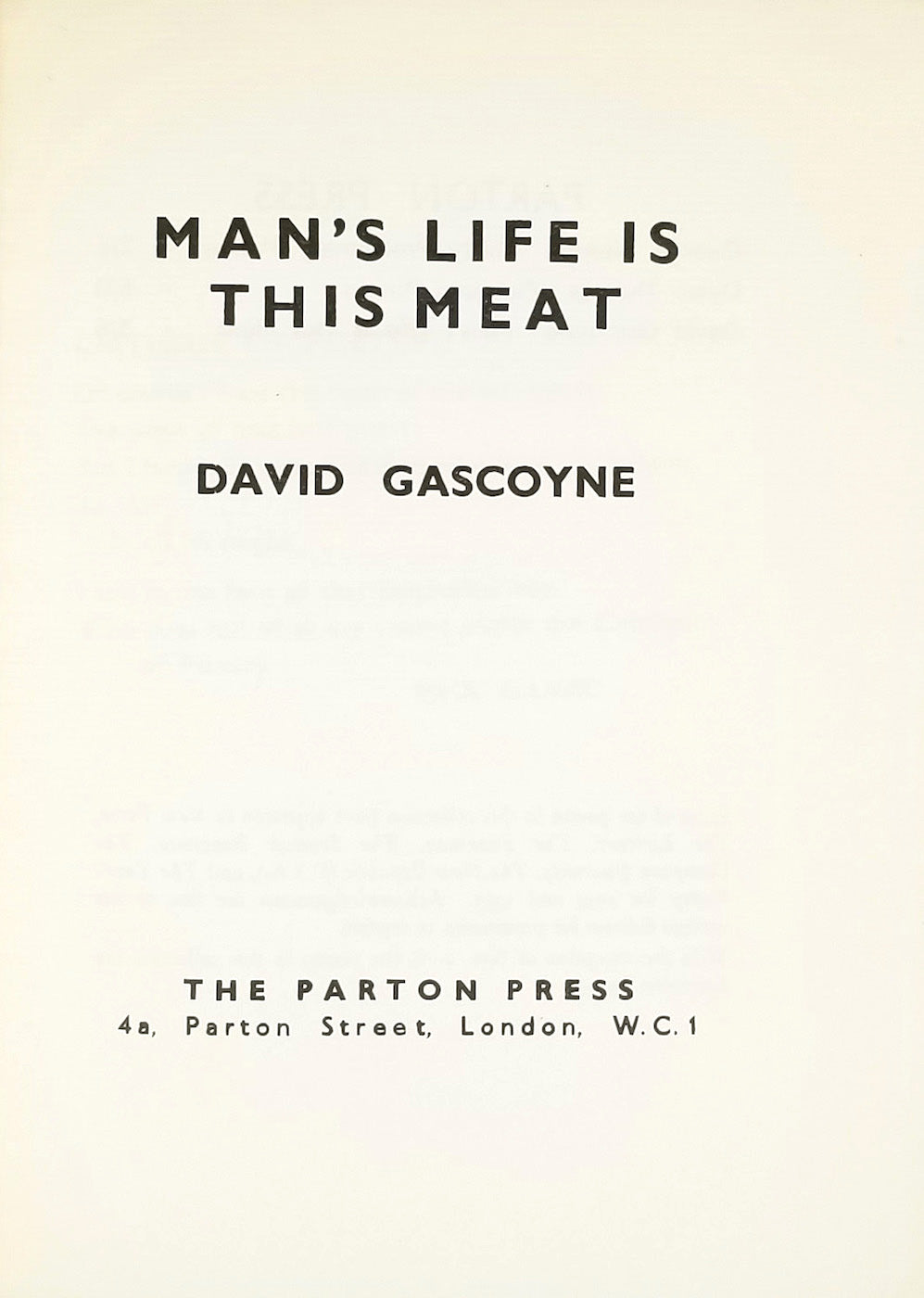 GASCOYNE, David