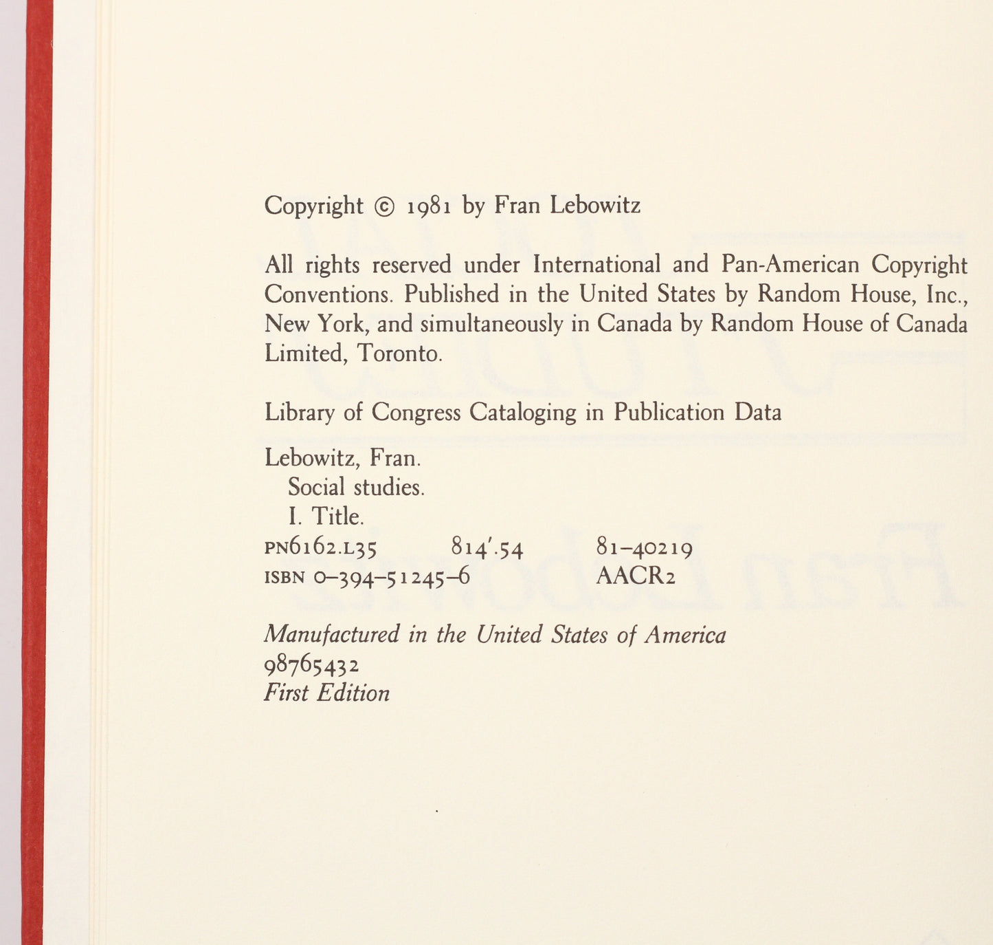 Lebowitz, Fran