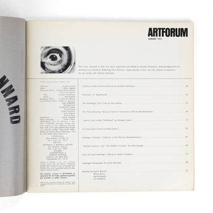 COPLANS, John, ed; Annette Michelson, guest ed.