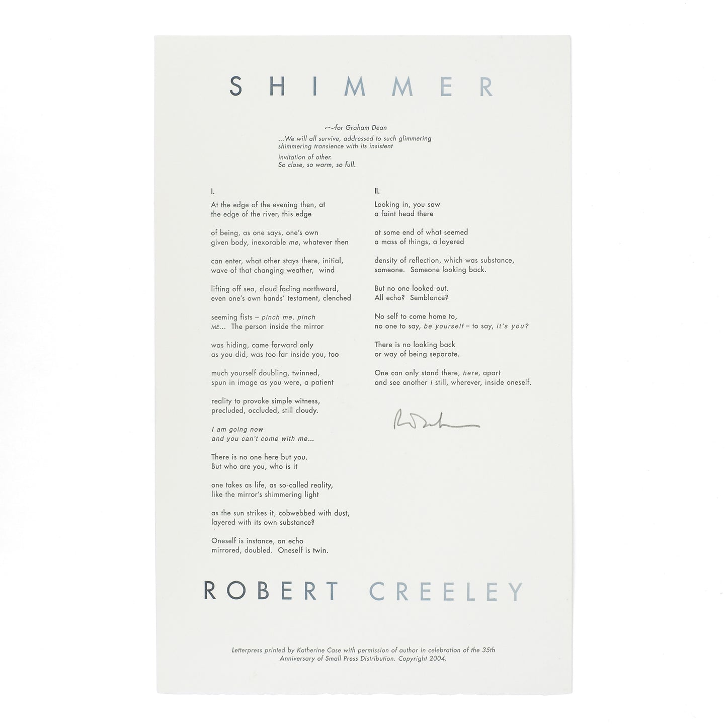 CREELEY, Robert