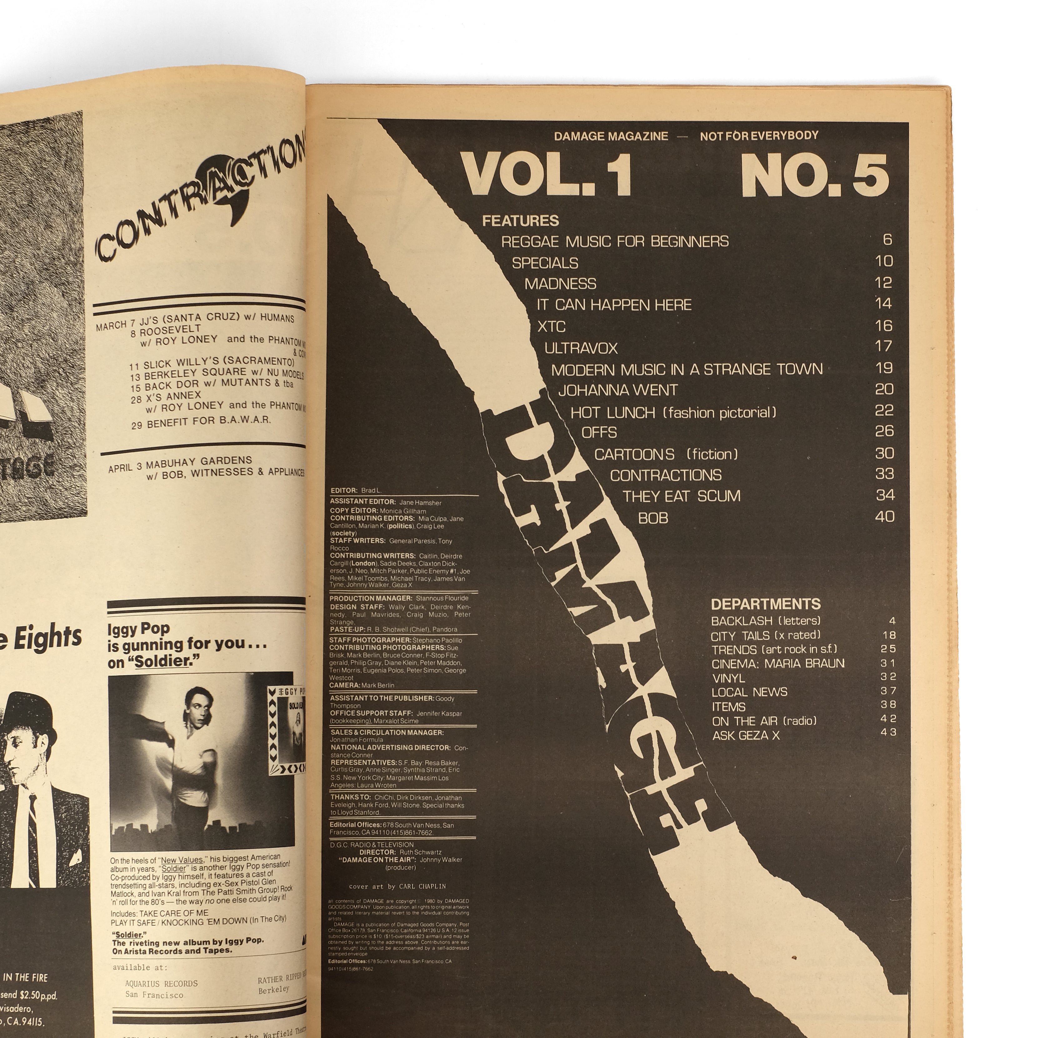 Damage Magazine, Vol. 1, No. 5 / SF Punk & New Wave Zine 1980
