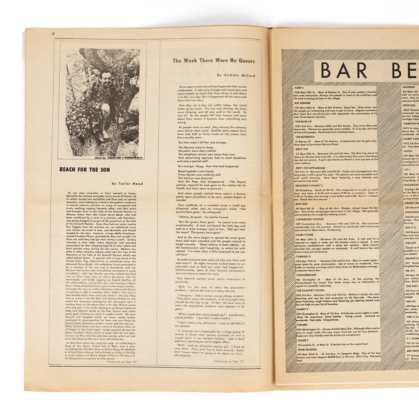 HEYS, John, ed; Taylor Mead, Claes Oldenburg, et al., contributors