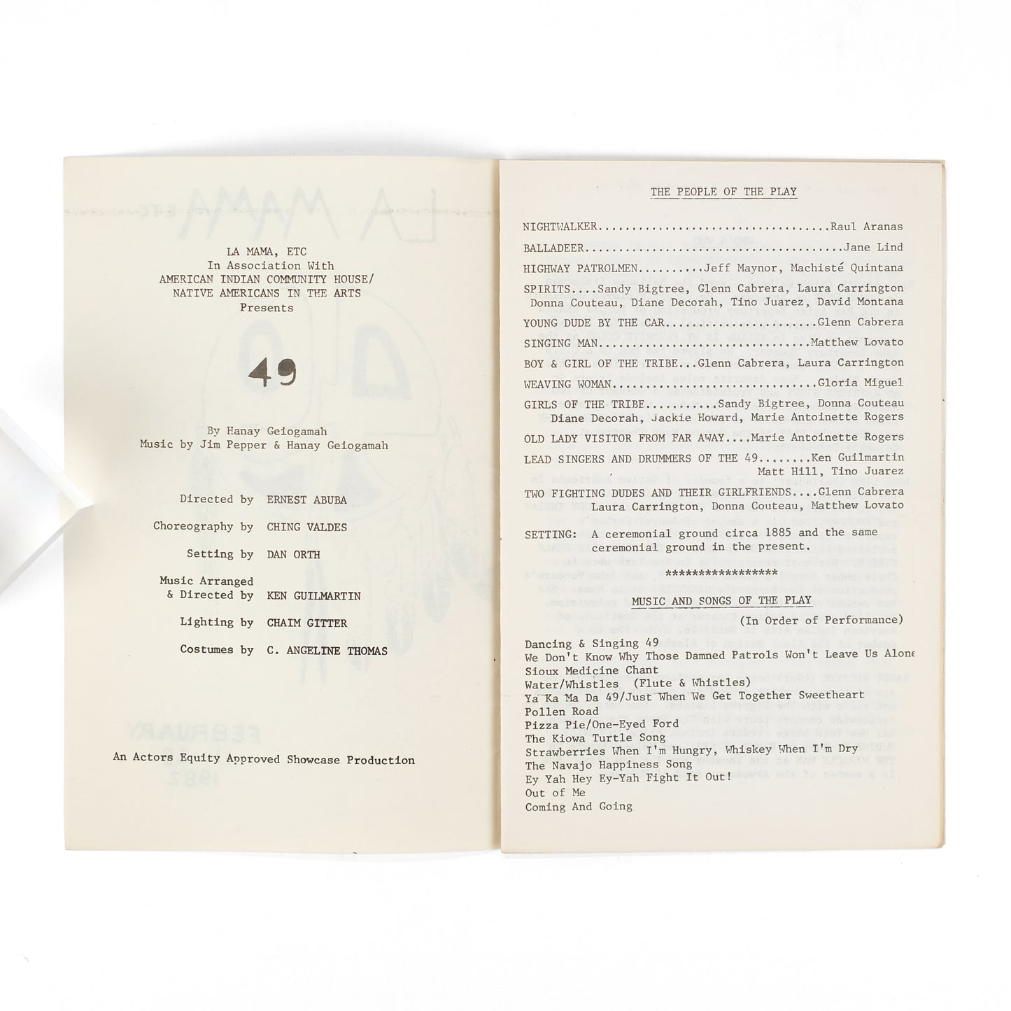 GEIOGAMAH, Hanay; Native Americans in the Arts.