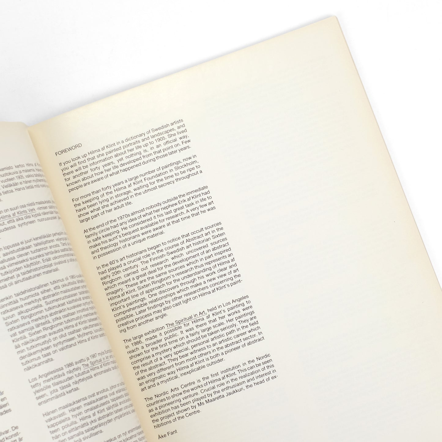 KLINT, Hilma af; Åke Fant, text