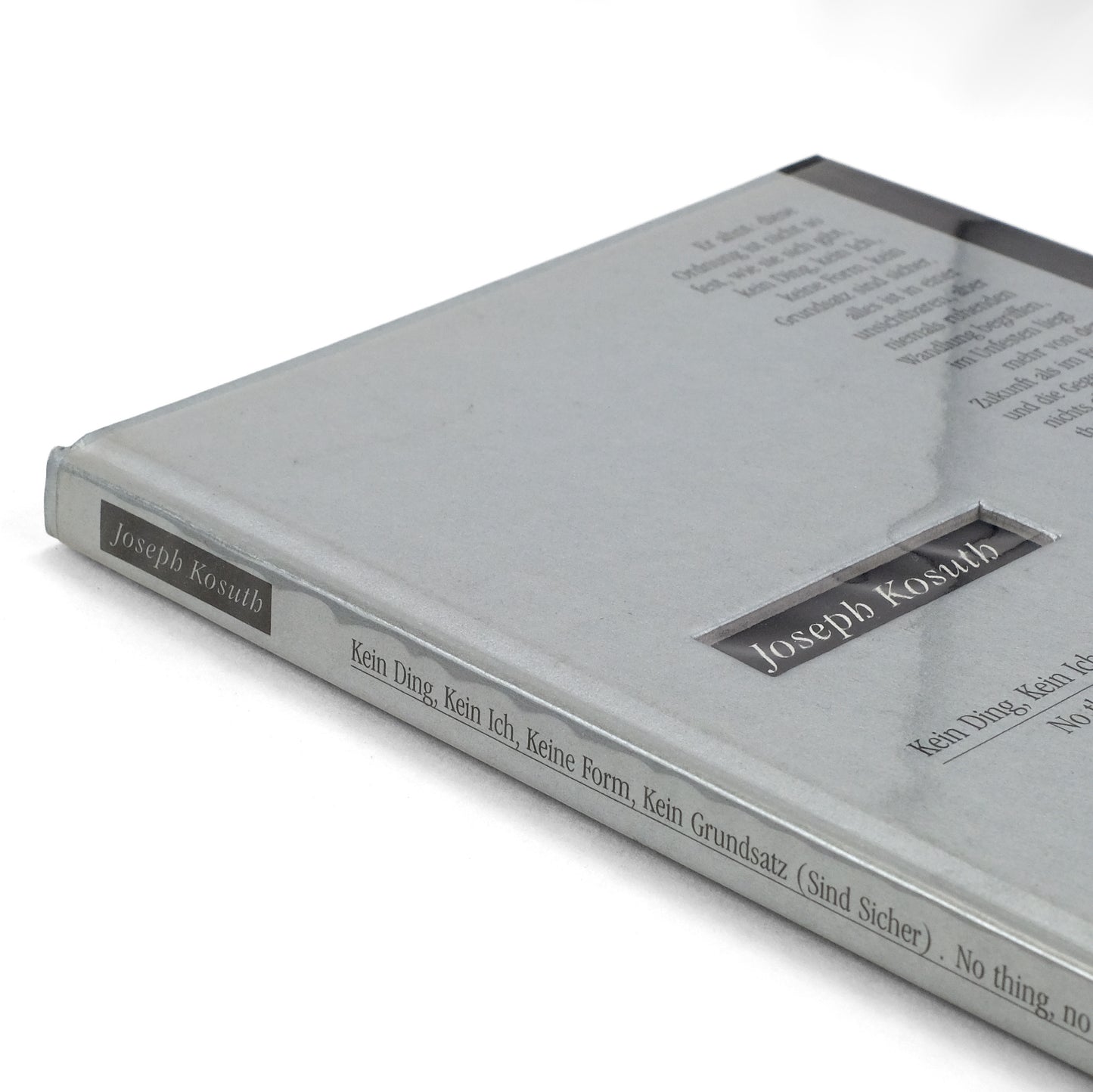 KOSUTH, Joseph; Renate Damsch-Wiehager, ed.