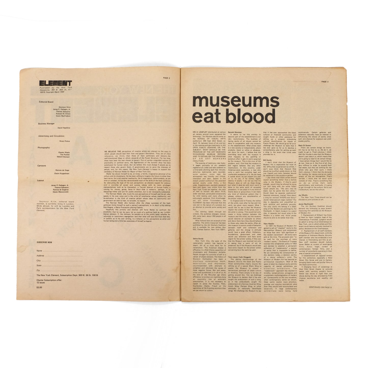 KRIM, Seymour, James E. Gahagan, Jr., Therese Schwartz, Richard M. Elman, and Gavin MacFadyen, eds.