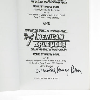 PEKAR, Harvey; R. Crumb, et al., illus.