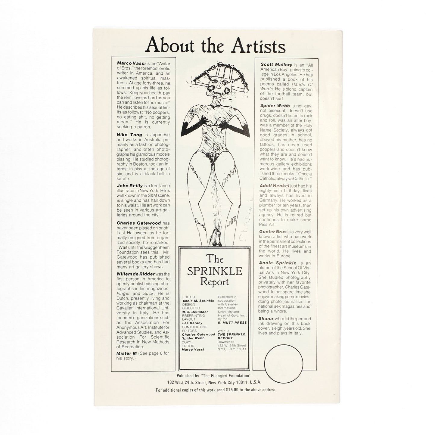 SPRINKLE, Annie, ed.