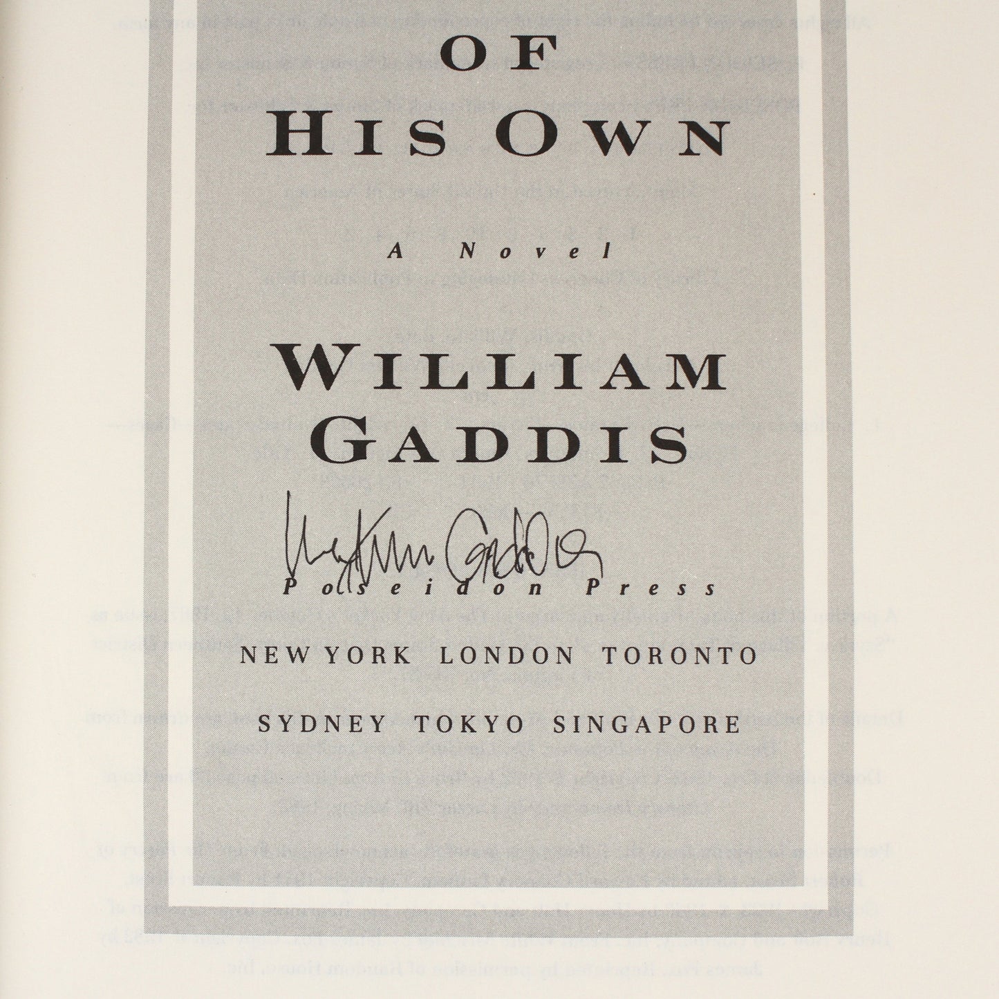 Gaddis, William