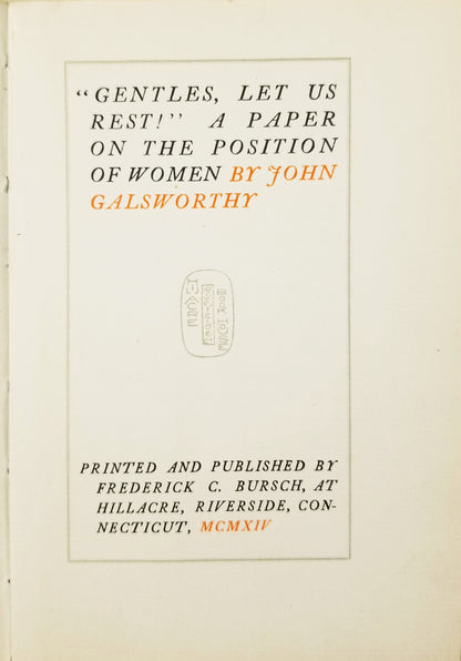 GALSWORTHY, John
